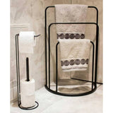 Bathroom Solutions Stående håndklestativ 49,5x75 cm metall svart