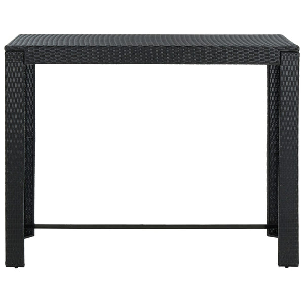 Utendørs barbord svart 140,5x60,5x110,5 cm polyrotting