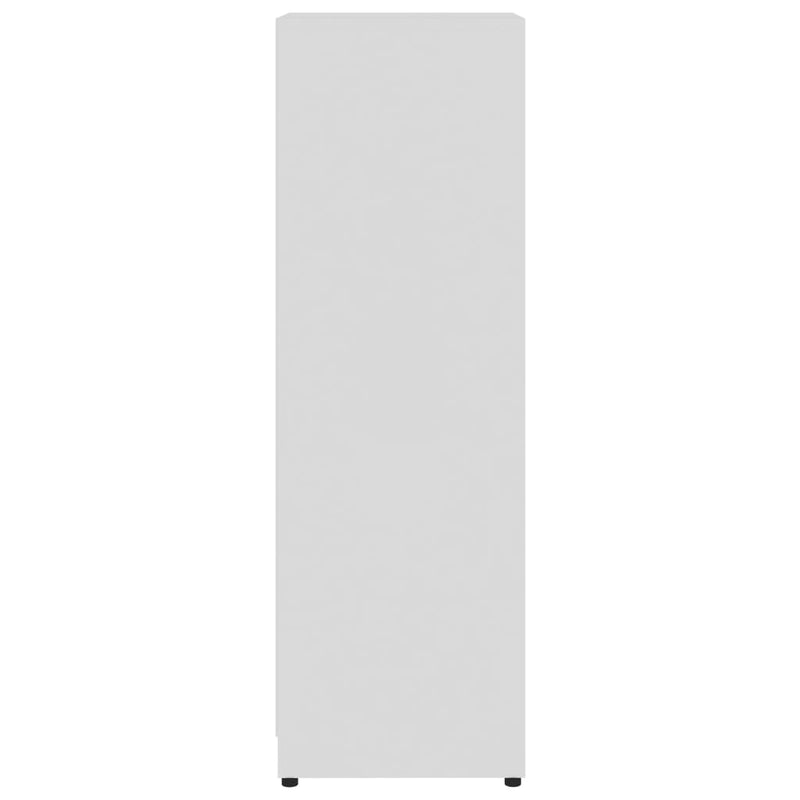 Baderomsskap høyglans hvit 30x30x95 cm sponplate