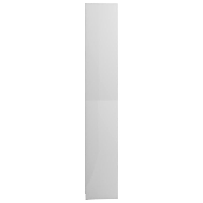 Baderomsskap høyglans hvit 30x30x183,5 cm sponplate