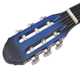 Klassisk gitar for nybegynnere med veske blå 4/4 39"