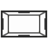 Konsollbord gjennomsiktig 60x35x75 cm herdet glass