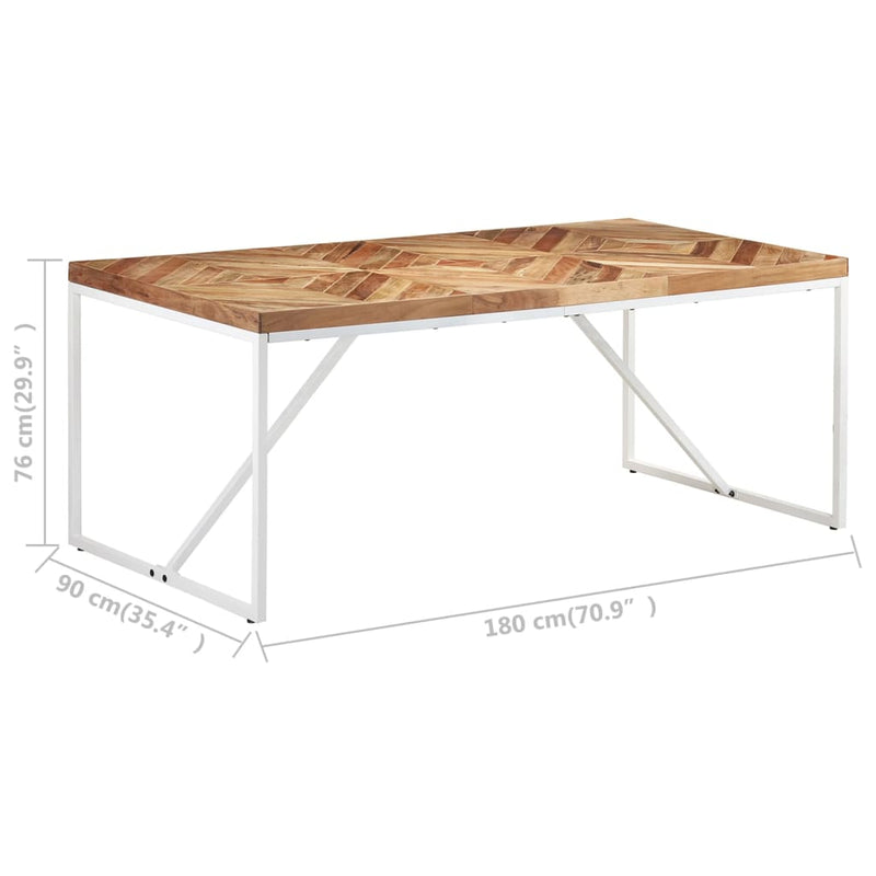 Spisebord 180x90x76 cm heltre akasie og mango