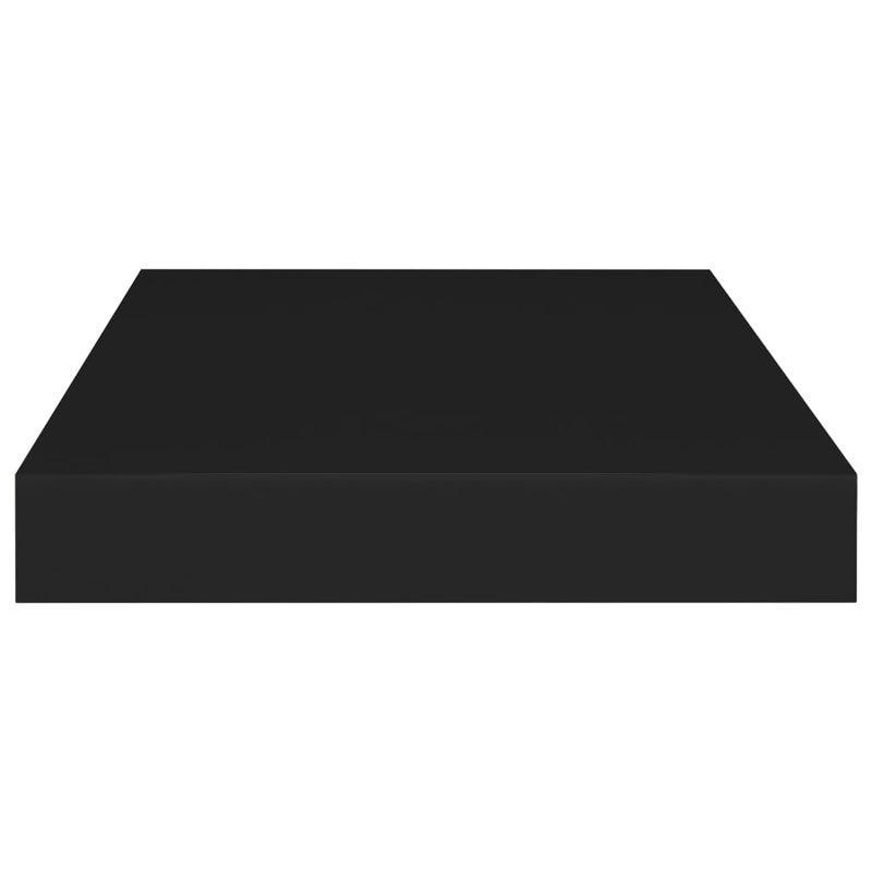 Flytende vegghyller 2 stk svart 40x23x3,8 cm MDF