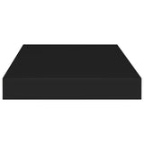Flytende vegghyller 4 stk svart 40x23x3,8 cm MDF