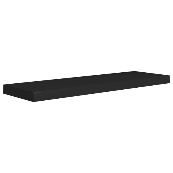Flytende vegghylle svart 80x23,5x3,8 cm MDF