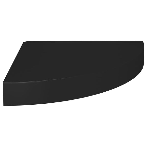 Flytende vegghylle svart 25x25x3,8 cm MDF