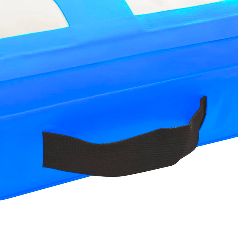Oppblåsbar gymnastikkmatte med pumpe 60x100x10 cm PVC blå