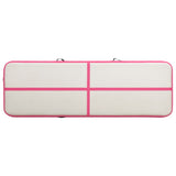 Oppblåsbar gymnastikkmatte med pumpe 300x100x15 cm PVC rosa
