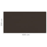 Teltteppe 200x400 cm brun