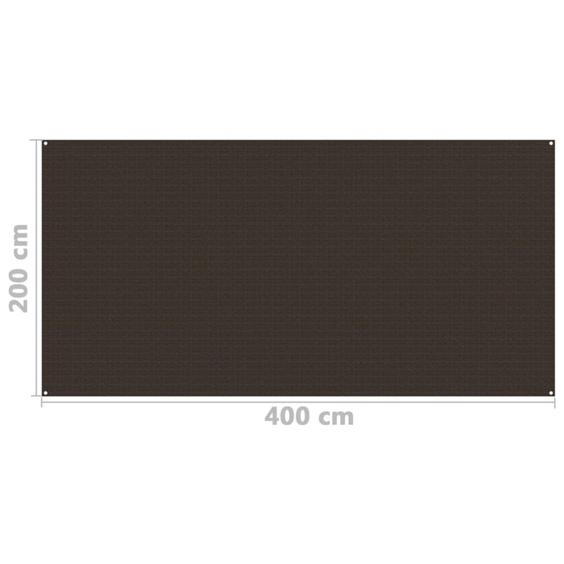 Teltteppe 200x400 cm brun