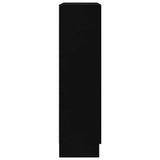 Vitrineskap svart 82,5x30,5x115 cm sponplate