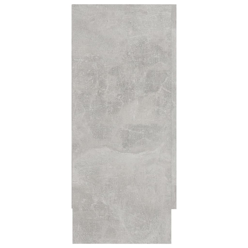Vitrineskap betonggrå 120x30,5x70 cm sponplate