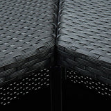 Hjørnebarbord svart 100x50x105 cm polyrotting