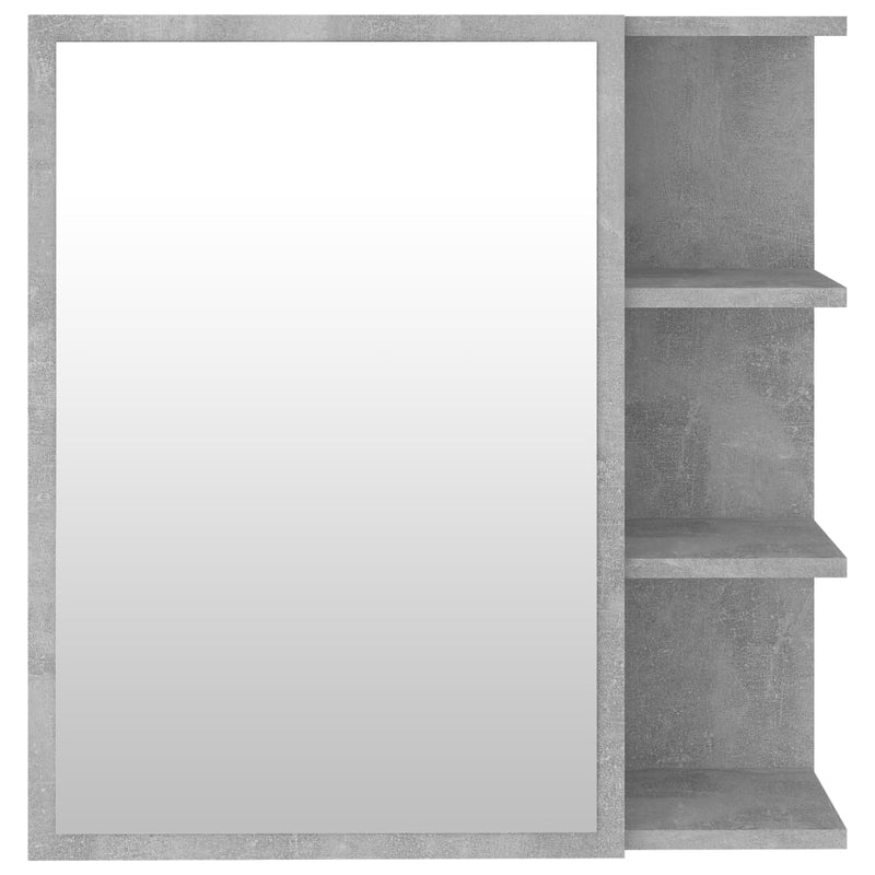 Speilskap til baderom betonggrå 62,5x20,5x64 cm sponplate