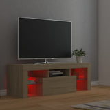 TV-benk med LED-lys sonoma eik 120x35x40 cm