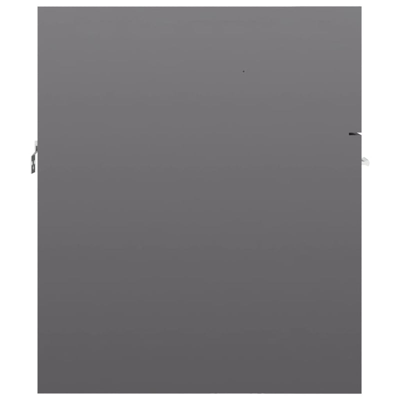 Servantskap høyglans grå 41x38,5x46 cm sponplate
