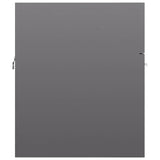 Servantskap høyglans grå 41x38,5x46 cm sponplate