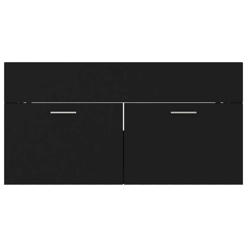 Servantskap svart 90x38,5x46 cm sponplate