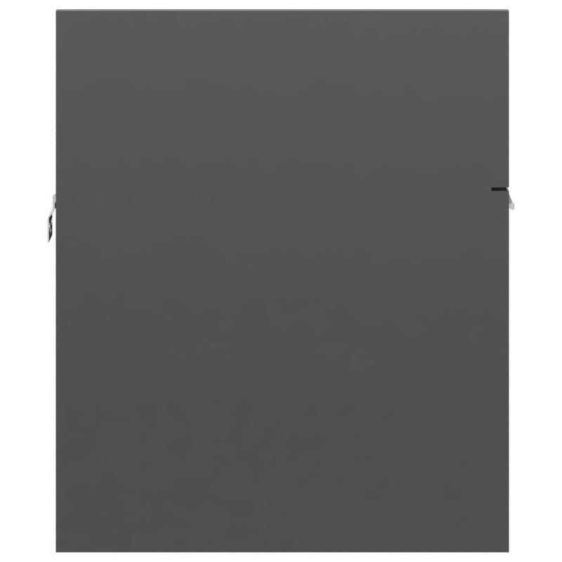 Servantskap høyglans grå 90x38,5x46 cm sponplate
