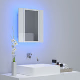 LED-speilskap til baderom høyglans hvit 40x12x45 cm