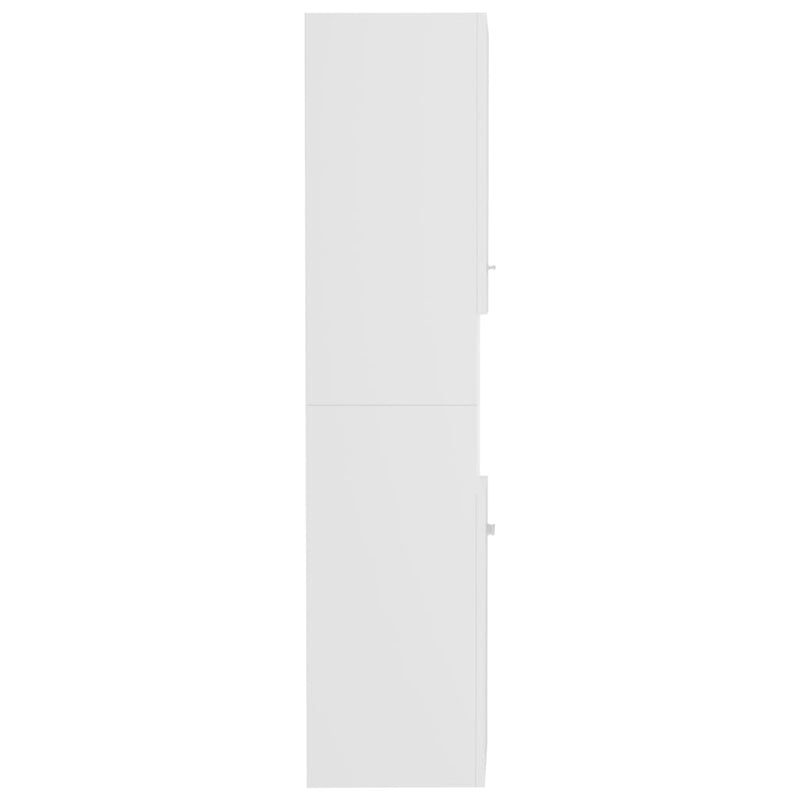 Baderomsskap hvit 30x30x130 cm sponplate