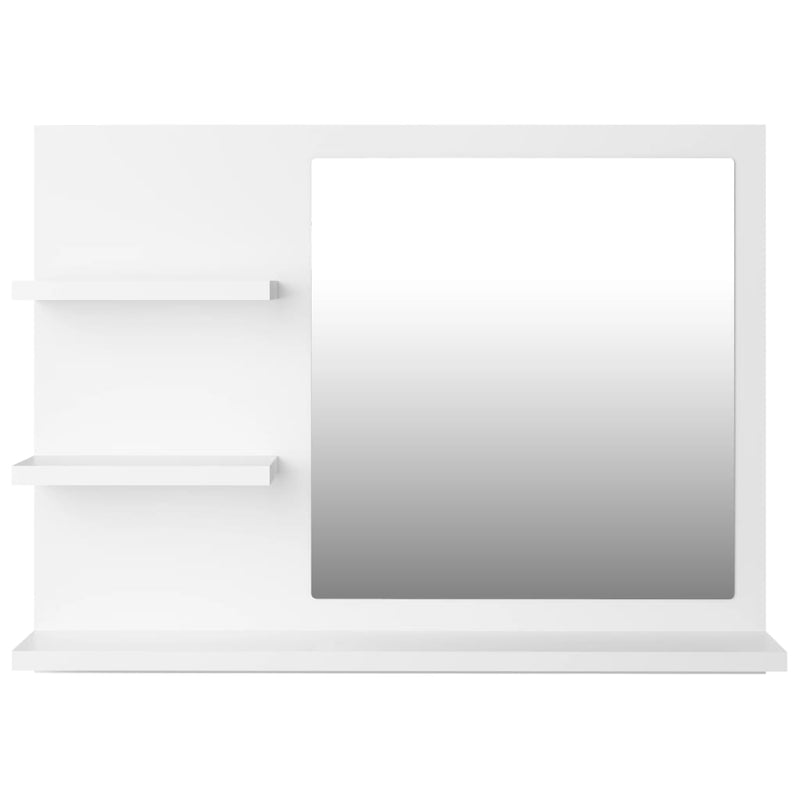 Baderomsspeil hvit 60x10,5x45 cm sponplate
