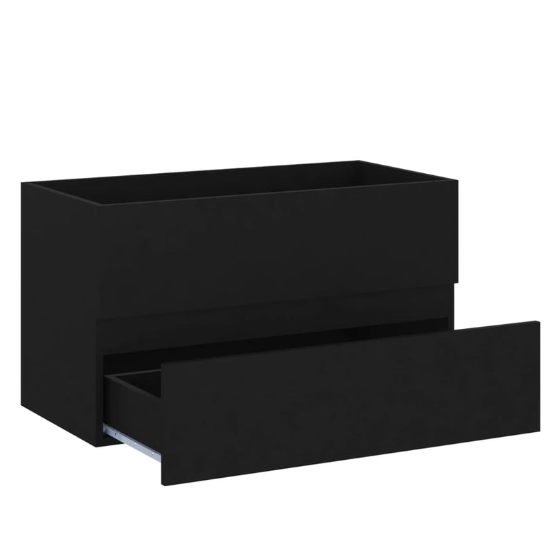 Baderomsmøbler 2 stk svart sponplate