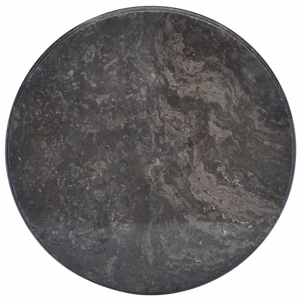 Bordplate svart Ø50x2,5 cm marmor