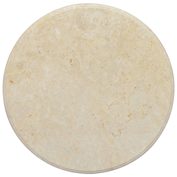 Bordplate kremhvit Ø60x2,5 cm marmor