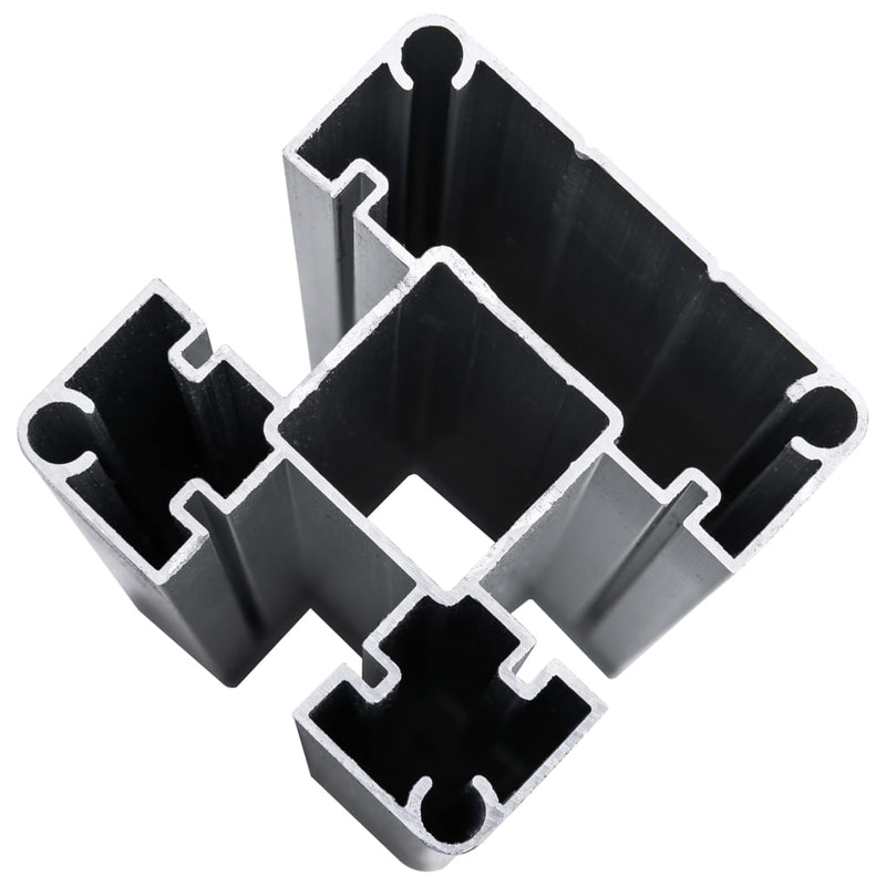 Gjerdepanelsett WPC 699x186 cm svart
