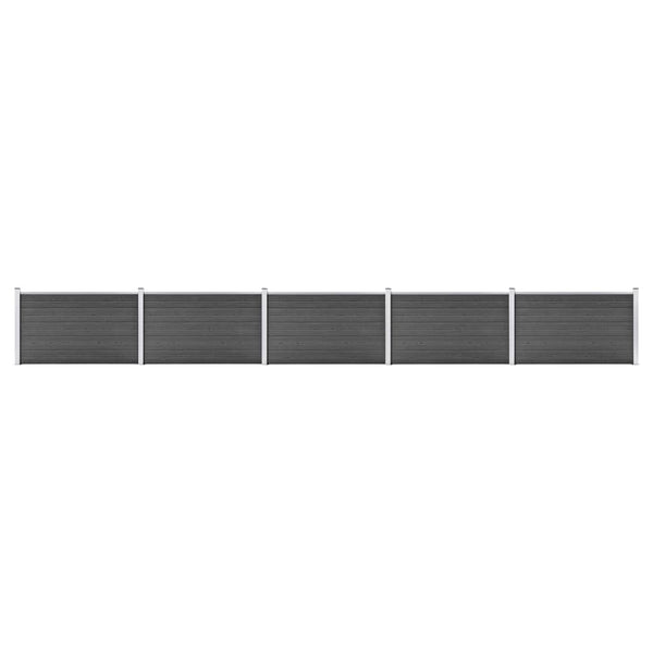 Gjerdepanel WPC 872x105 cm svart