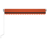 Automatisk uttrekkbar markise 450x350 cm oransje og brun