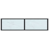 Konsollbord hvit marmor 140x35x75,5 cm herdet glass