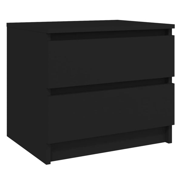 Nattbord svart 50x39x43,5 cm sponplate