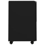 Mobilt arkivskap svart 39x45x67 cm stål