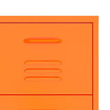Kommode oransje 80x35x101,5 cm stål