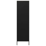 Garderobe svart 90x50x180 cm stål