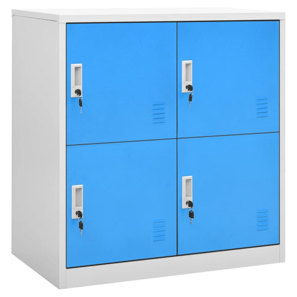 Oppbevaringsskap lysegrå og blå 90x45x92,5 cm stål