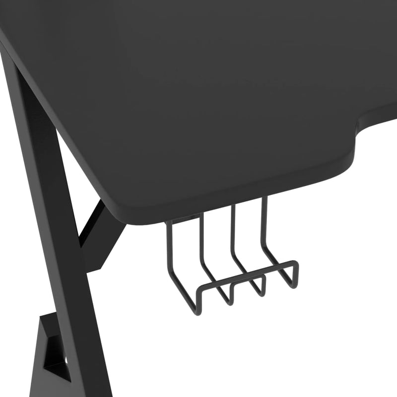 Spillebord med Y-formede ben svart 110x60x75 cm