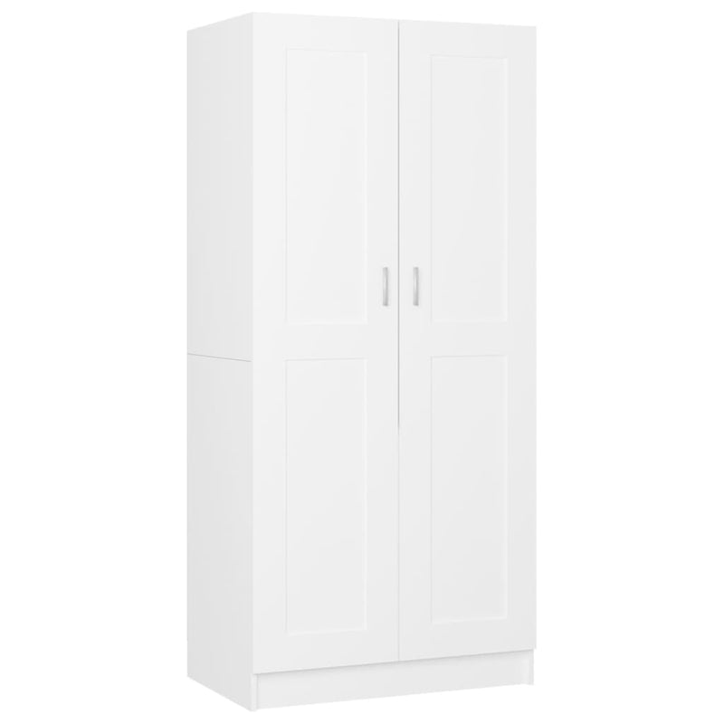 Garderobe hvit 82,5x51,5x180 cm sponplate