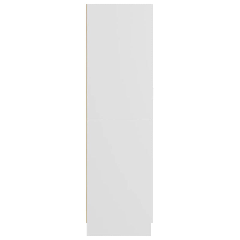 Garderobe hvit 82,5x51,5x180 cm sponplate
