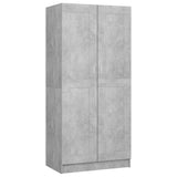 Garderobe betonggrå 82,5x51,5x180 cm sponplate