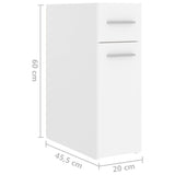Apotekskap hvit 20x45,5x60 cm sponplater