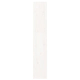 Bokhylle/romdeler hvit 60x30x167,5 cm heltre furu