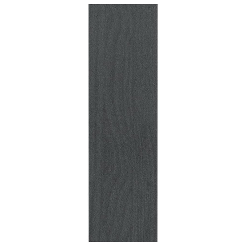 Bokhylle/romdeler grå 100x30x103 cm heltre furu