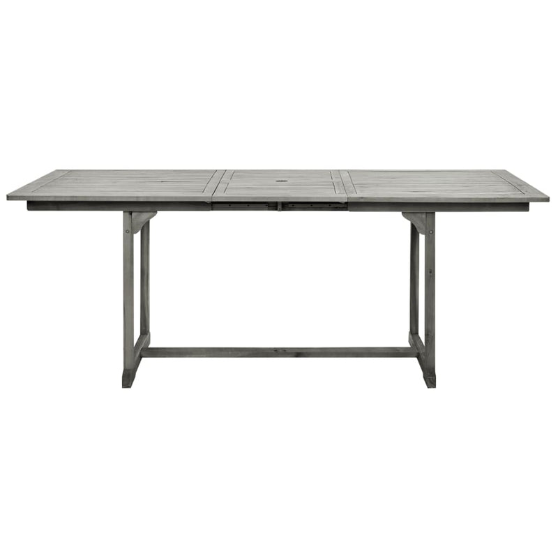 Utendørs spisebord (150-200)x100x75 cm heltre akasie