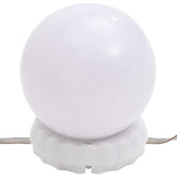 Sminkebord med LED høyglans hvit 86,5x35x136 cm