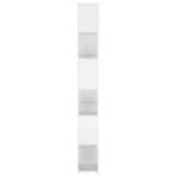 Bokhylle/romdeler høyglans hvit 100x24x188 cm