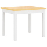 3-delers bord- og stolsett for barn hvit og beige MDF